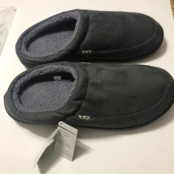 NWT NewDenber Mens Slippers Size 13/14 Dark Gray - Picture 3 of 9